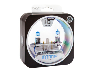 МТF лампа Н3 12V 55w Argentum+50% 	3500К														