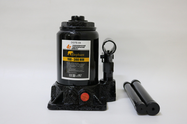 Домкрат гидравлический  4 тонный двухштоковый (160-380мм) Elephant