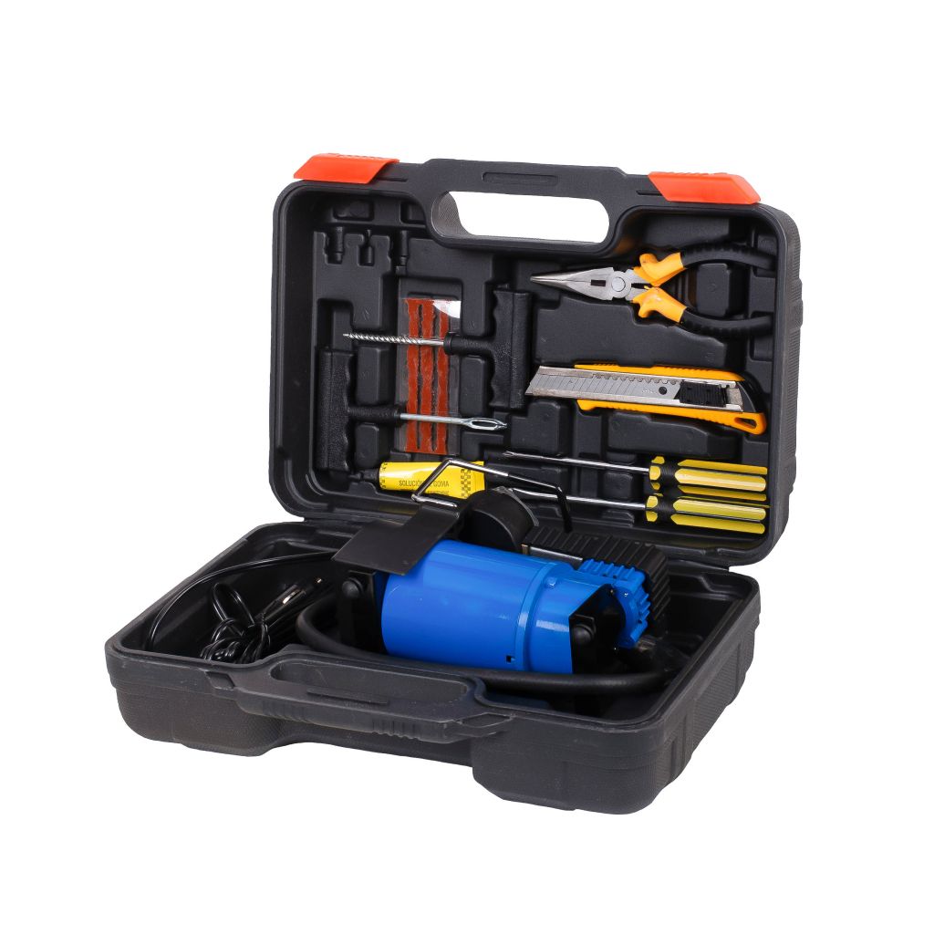 Компрессор Торнадо  580 BLUE дешовый 60 л/мин (КЕЙС+шин.инструмент)