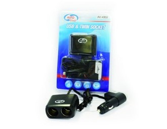 Адаптер АW 4302  двойной c USB