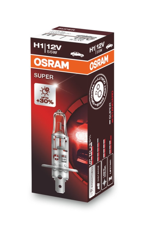 OSRAM H1 12V 55W+30% super
