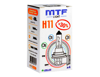 МТF лампа Н11 12V 55w Standart +30% 														