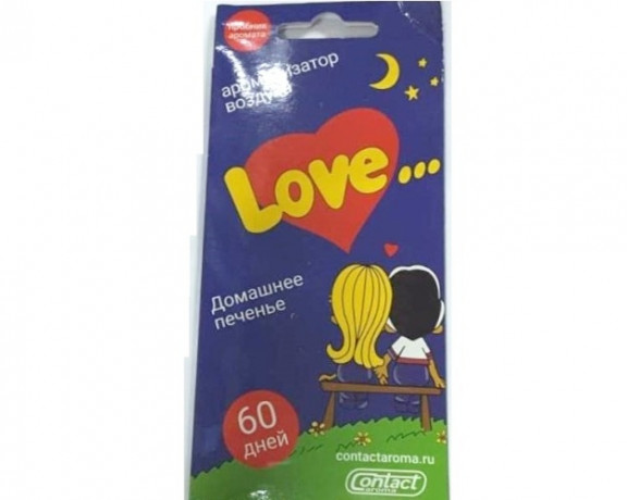 Освежитель  CONTEX  LOVE IS картонный  (Домашнее печенье)