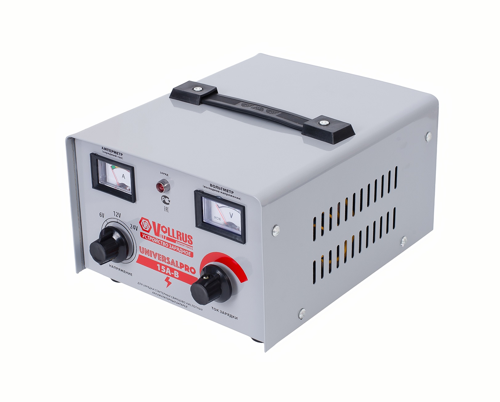 ЗУ VOLLRUS 15А-B (для АКБ 40-150 А/ч), 6/12/24 В