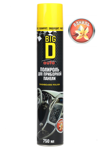 Полироль для  пластика  "Big D/Биг ДИ"  "ВАНИЛЬ", 750мл