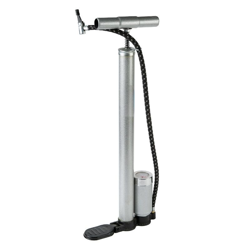 Насос ручной с манометром хромированный 001  