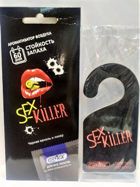 Освежитель  CONTEX лист  SЕХ килер черная ваниль и ликер