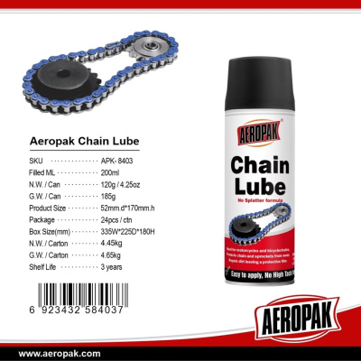 APK 8403 Смазка цепей вело и мото AEROPAK,200мл.