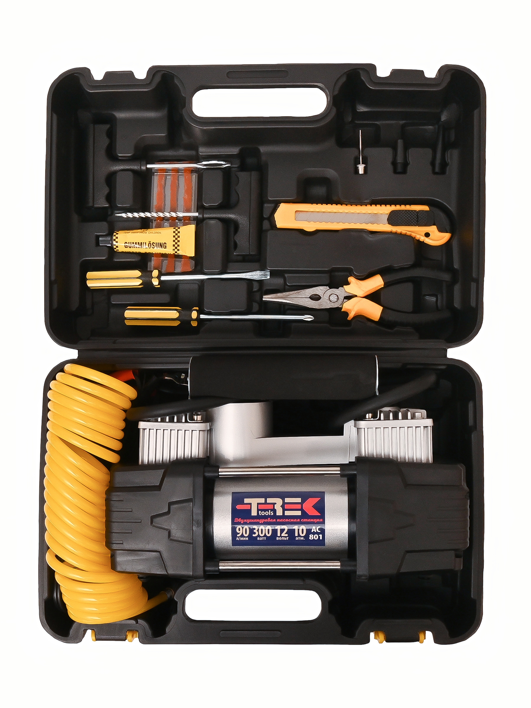 Компрессор ТРЕК  801 двухцилиндровый 90 л/мин (крокодилы)