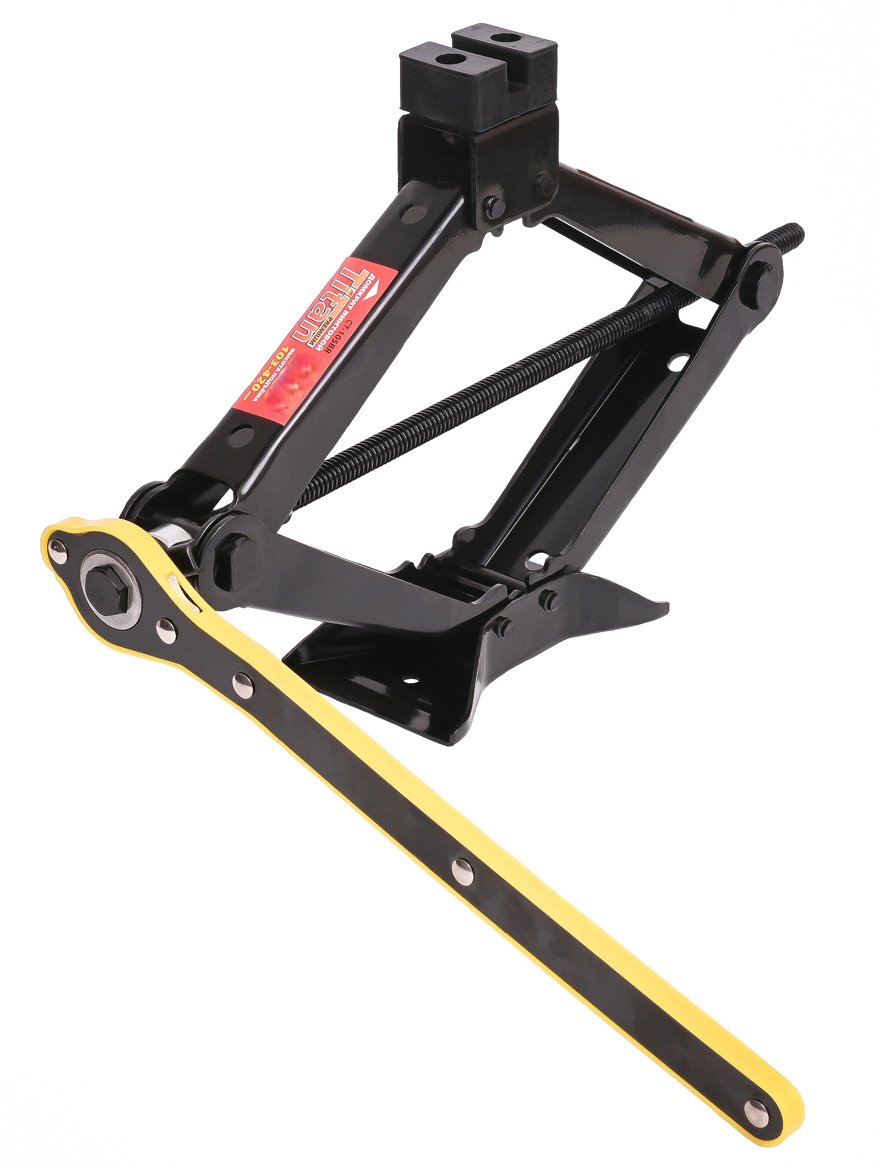 Домкрат ромбический 1,5т Титан  (103-420мм)  СТ105А с трещеткой 