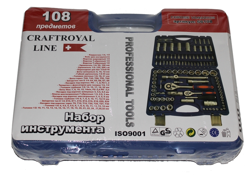 Набор инструмента  CRAFTROYAL108 предметов (66108)