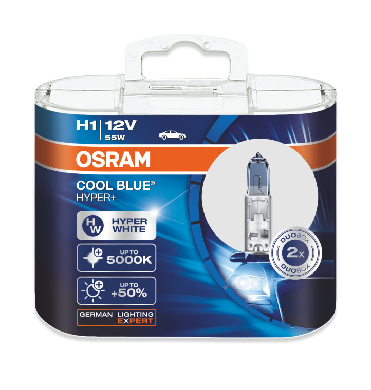 OSRAM H1 COOL BLUE HYPER 12V 60/55W 5000 K+50%