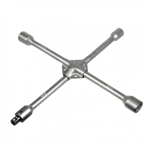 Балонный ключ  крест 17х19х21х22+адаптер 1/2  410 ТИТАН