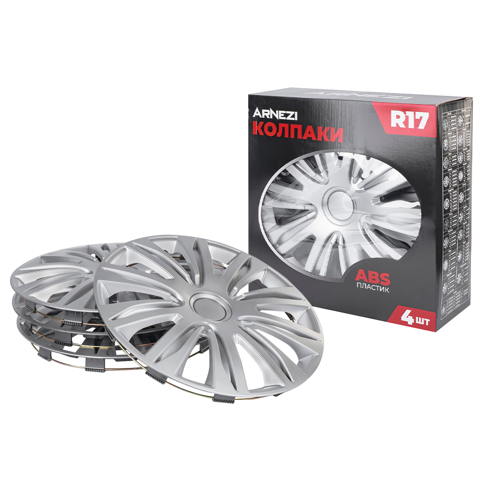 Колпаки R17 Galaxy 4шт (серебристые) ABS-пластик ARNEZI A0702028