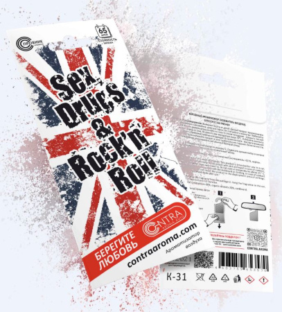 Освежитель  CONTEX лист  SEX SEX DRUGS & ROCK'N ROLL