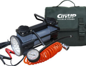 Компрессор Торнадо  АС-619 Double Piston c фонарем Сити-АП