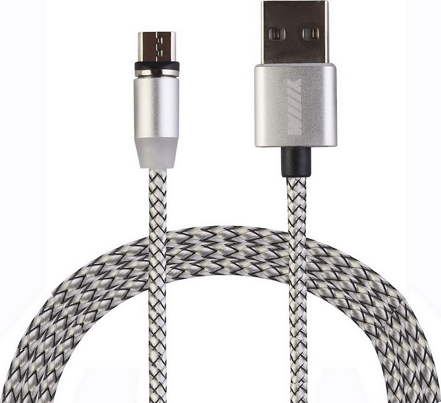 Кабель магнитный микро-USB/USB-Lightning/Type-C черный (CBM980-U8MUTC-10B) WIIIX 1м  3 в 1