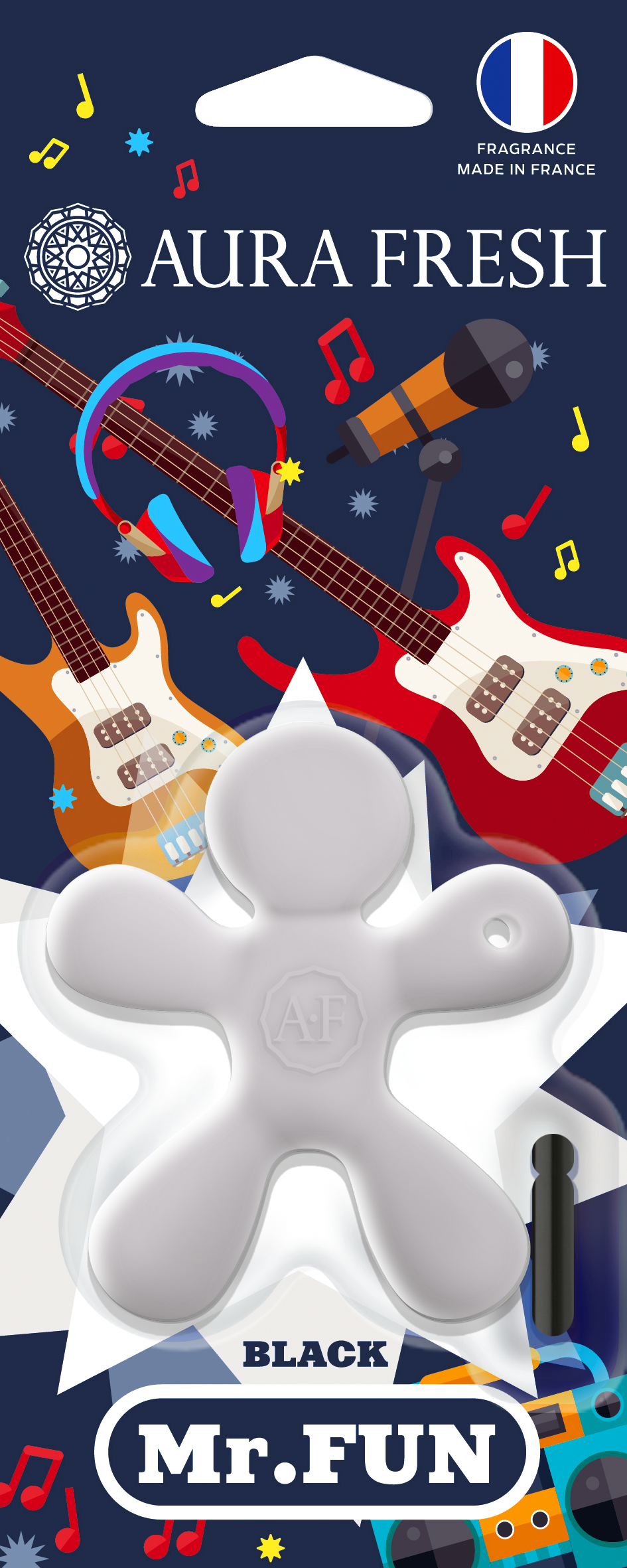 Освежитель  AURA FRESH MR.FUN Black				