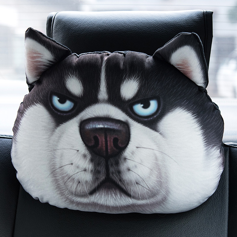 Подушка-  подголовник с мордочкой 3D